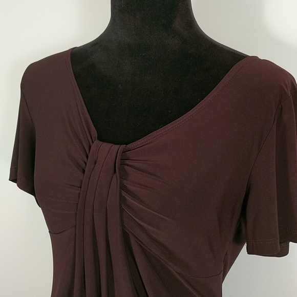 Coldwater Creek Brown Short Sleeve Top Sz M - Picture 2 of 7